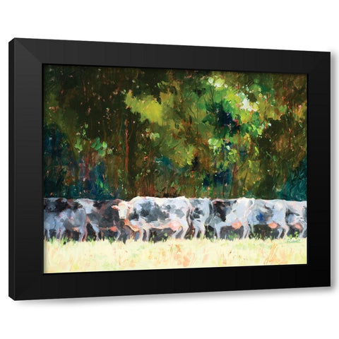 The Herd Black Modern Wood Framed Art Print by Candy Rideout