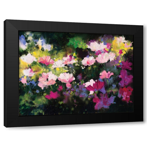 Floral III Black Modern Wood Framed Art Print with Double Matting by Candy Rideout