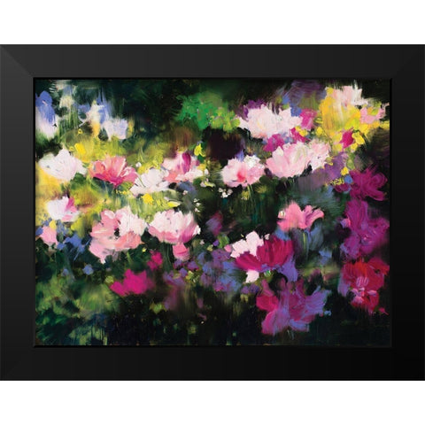 Floral III Black Modern Wood Framed Art Print by Candy Rideout