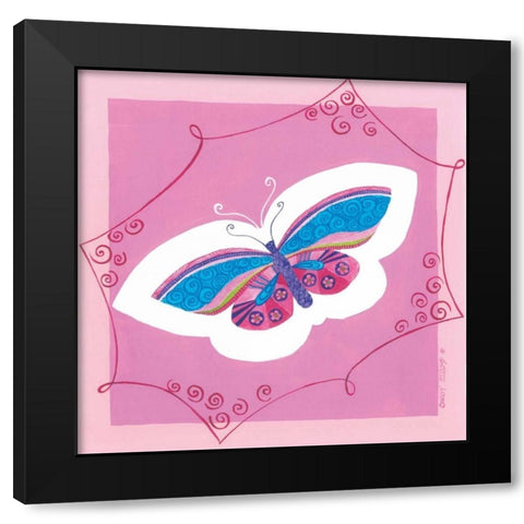 Butterfly I Black Modern Wood Framed Art Print with Double Matting by Shamp, Cindy