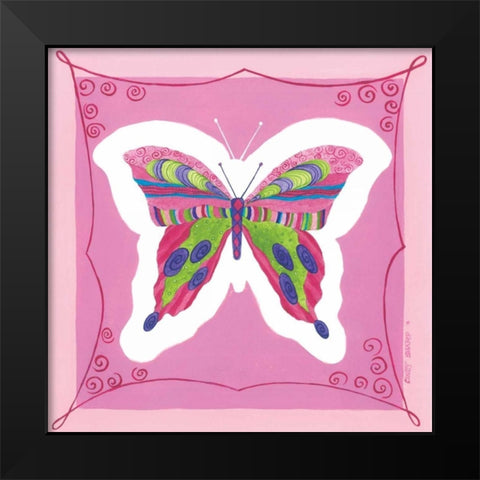 Butterfly II Black Modern Wood Framed Art Print by Shamp, Cindy