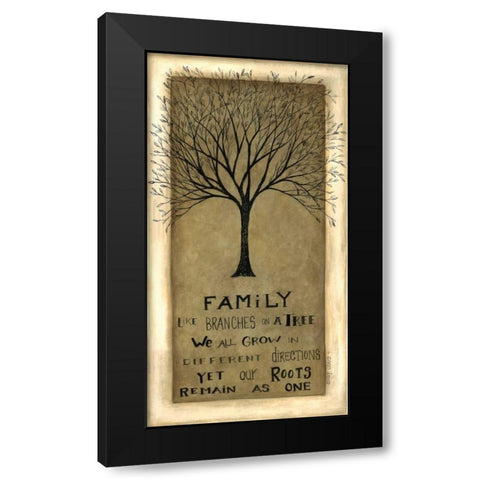 Family Tree Black Modern Wood Framed Art Print by Shamp, Cindy