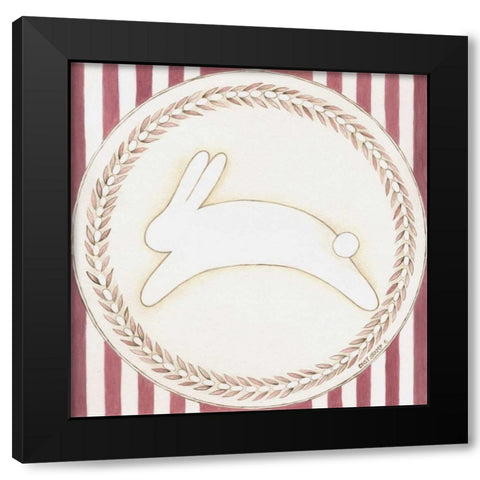 Easter Rabbit I Black Modern Wood Framed Art Print with Double Matting by Shamp, Cindy