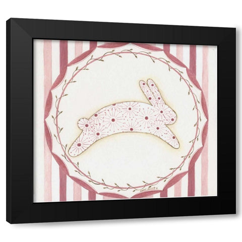Easter Rabbit II Black Modern Wood Framed Art Print with Double Matting by Shamp, Cindy