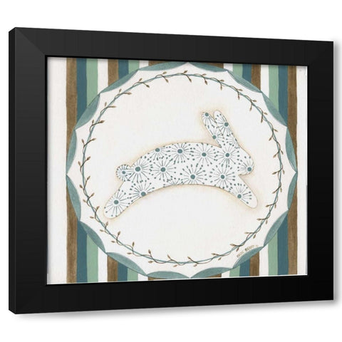 Easter Rabbit III Black Modern Wood Framed Art Print with Double Matting by Shamp, Cindy