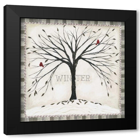Winter Black Modern Wood Framed Art Print with Double Matting by Shamp, Cindy