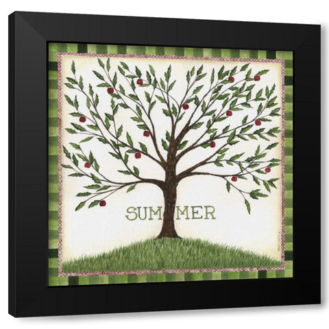 Summer Black Modern Wood Framed Art Print with Double Matting by Shamp, Cindy