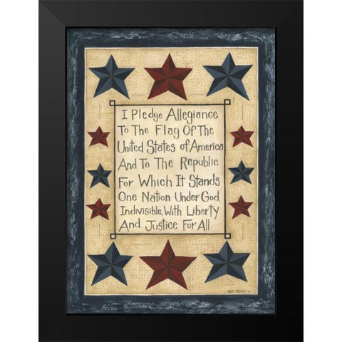 Pledge Black Modern Wood Framed Art Print by Shamp, Cindy