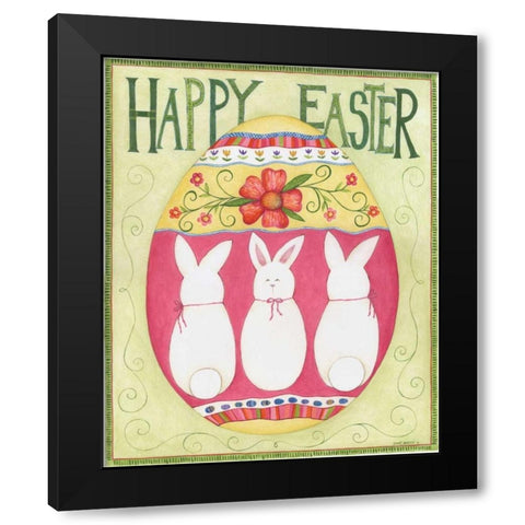 Easter Happy II Black Modern Wood Framed Art Print with Double Matting by Shamp, Cindy