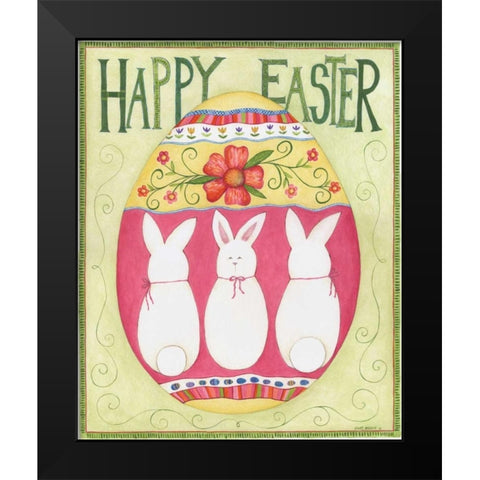 Easter Happy II Black Modern Wood Framed Art Print by Shamp, Cindy