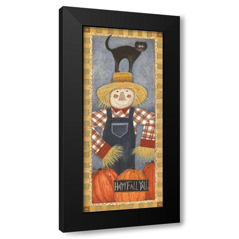 Happy Fall Yall Black Modern Wood Framed Art Print with Double Matting by Shamp, Cindy