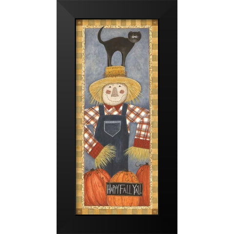 Happy Fall Yall Black Modern Wood Framed Art Print by Shamp, Cindy