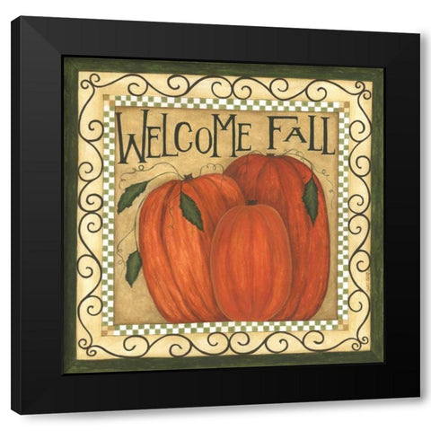 Welcome Fall Black Modern Wood Framed Art Print with Double Matting by Shamp, Cindy