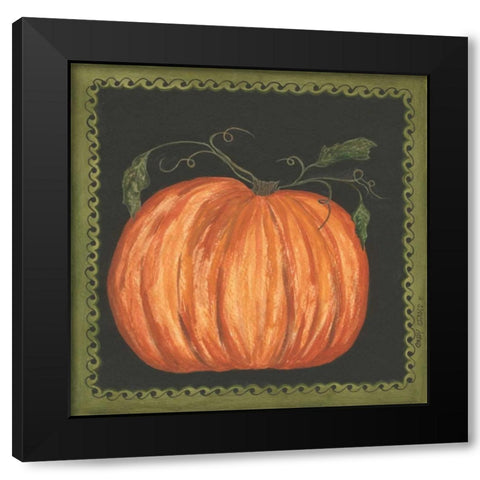 Pumpkin Black Modern Wood Framed Art Print with Double Matting by Shamp, Cindy
