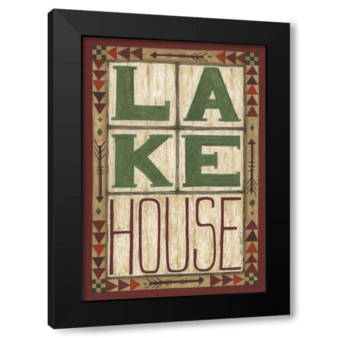 Lake House Black Modern Wood Framed Art Print with Double Matting by Shamp, Cindy