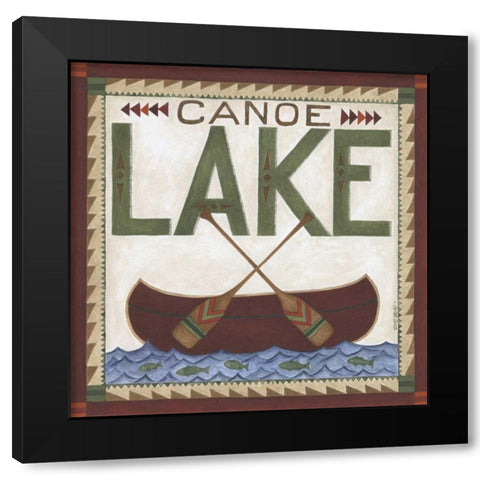Canoe Lake Black Modern Wood Framed Art Print by Shamp, Cindy