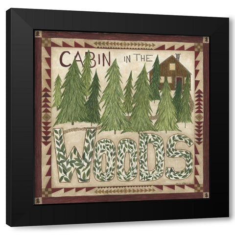 Cabin in the Woods Black Modern Wood Framed Art Print by Shamp, Cindy