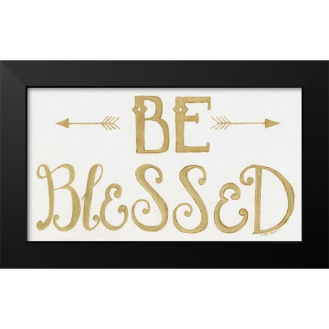 Be Blessed Black Modern Wood Framed Art Print by Shamp, Cindy