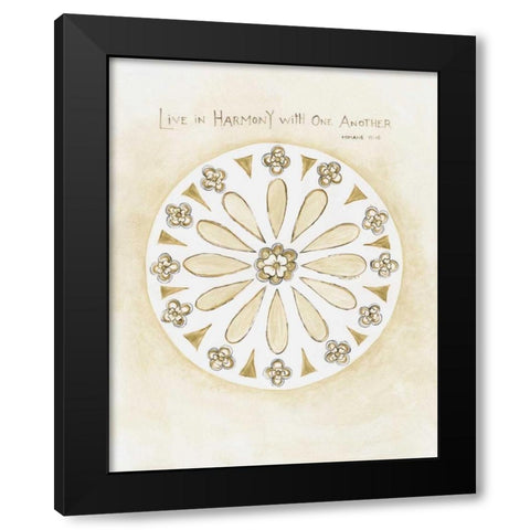 Harmony Black Modern Wood Framed Art Print by Shamp, Cindy