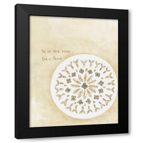 One Mind Black Modern Wood Framed Art Print by Shamp, Cindy