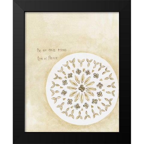 One Mind Black Modern Wood Framed Art Print by Shamp, Cindy