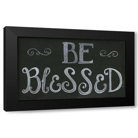 Be Blessed Black Modern Wood Framed Art Print by Shamp, Cindy