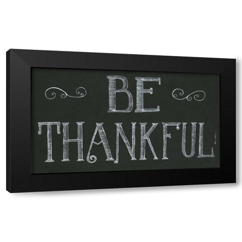 Be Thankful Black Modern Wood Framed Art Print with Double Matting by Shamp, Cindy