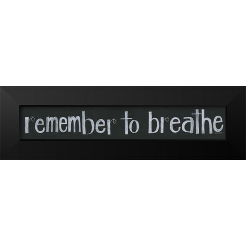 Breathe Black Modern Wood Framed Art Print by Shamp, Cindy