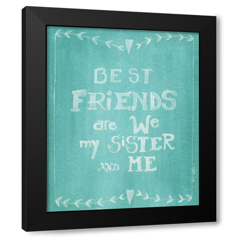 Sister and Me Black Modern Wood Framed Art Print by Shamp, Cindy