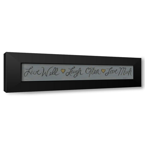 Live Well Black Modern Wood Framed Art Print with Double Matting by Shamp, Cindy