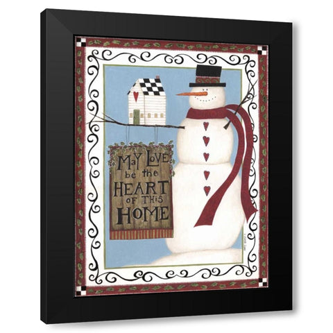 Heart of the Home Black Modern Wood Framed Art Print with Double Matting by Shamp, Cindy
