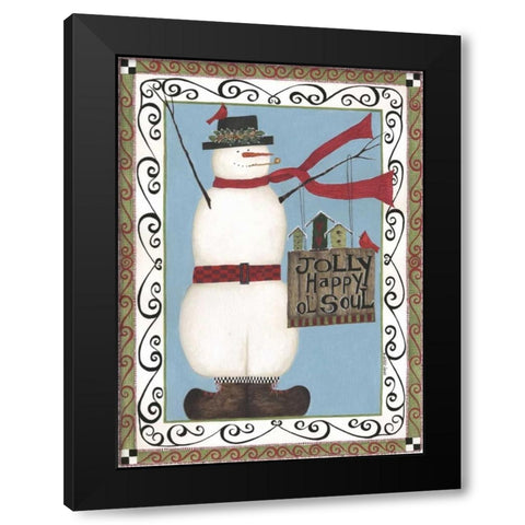 Jolly Happy Soul Black Modern Wood Framed Art Print by Shamp, Cindy
