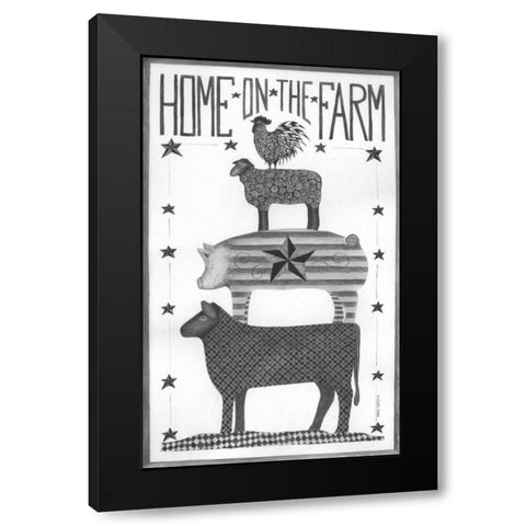 Home on the Farm Black Modern Wood Framed Art Print by Shamp, Cindy