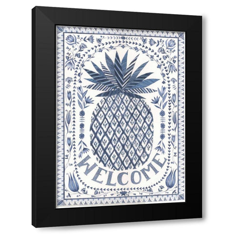 Country Blues II Black Modern Wood Framed Art Print with Double Matting by Shamp, Cindy