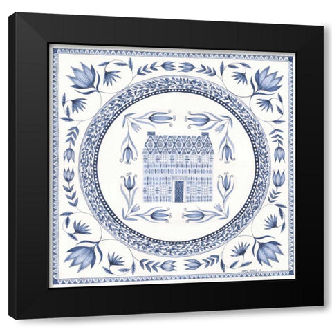 Country Blues Plate II Black Modern Wood Framed Art Print by Shamp, Cindy