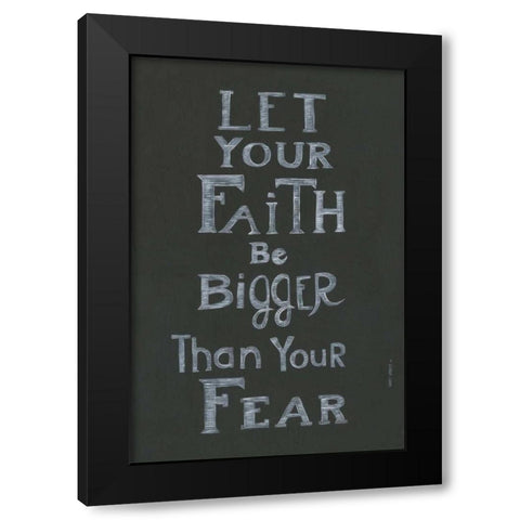 Let Your Faith Black Modern Wood Framed Art Print with Double Matting by Shamp, Cindy