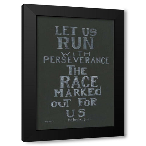 Let Us Run Black Modern Wood Framed Art Print by Shamp, Cindy