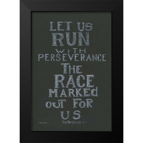 Let Us Run Black Modern Wood Framed Art Print by Shamp, Cindy