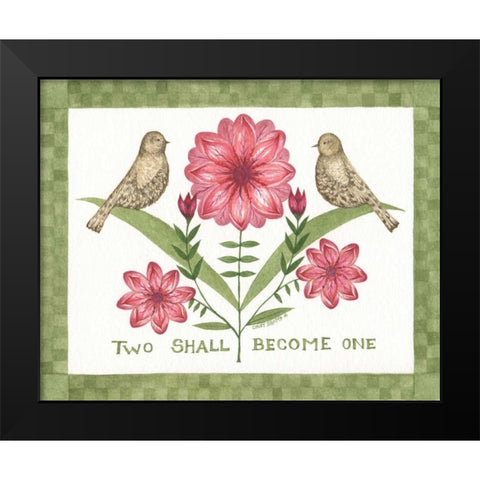 Two Shall Become Black Modern Wood Framed Art Print by Shamp, Cindy