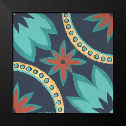 Boho Chic I Black Modern Wood Framed Art Print by Shamp, Cindy