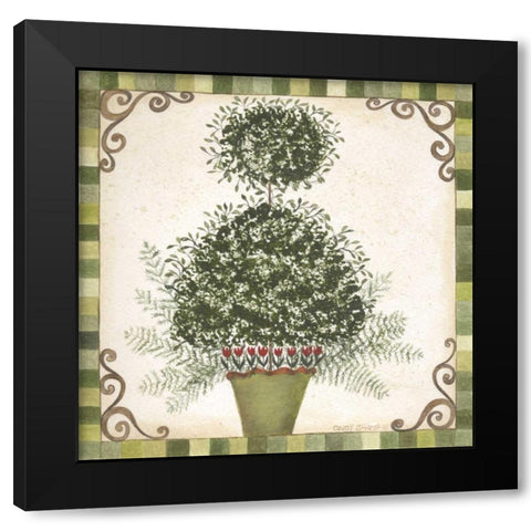 Topiary I Black Modern Wood Framed Art Print with Double Matting by Shamp, Cindy