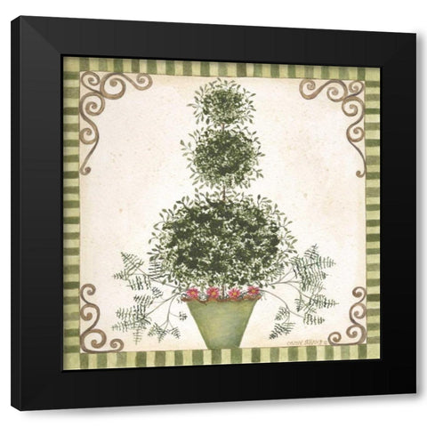 Topiary II Black Modern Wood Framed Art Print with Double Matting by Shamp, Cindy