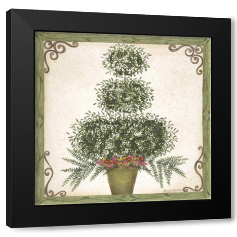Topiary III Black Modern Wood Framed Art Print with Double Matting by Shamp, Cindy