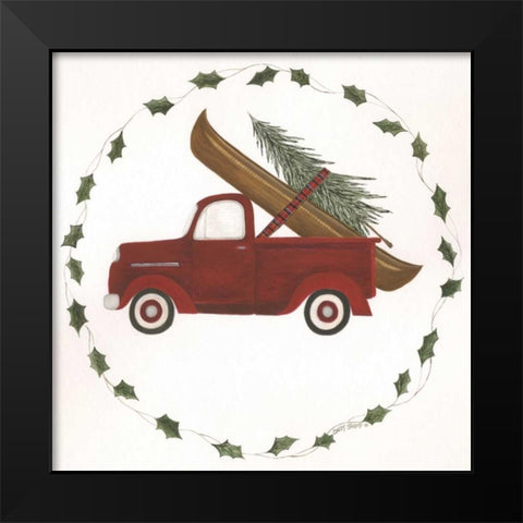 Adventure Awaits Black Modern Wood Framed Art Print by Shamp, Cindy