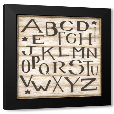 Alphabet Black Modern Wood Framed Art Print by Shamp, Cindy