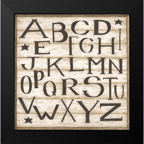 Alphabet Black Modern Wood Framed Art Print by Shamp, Cindy