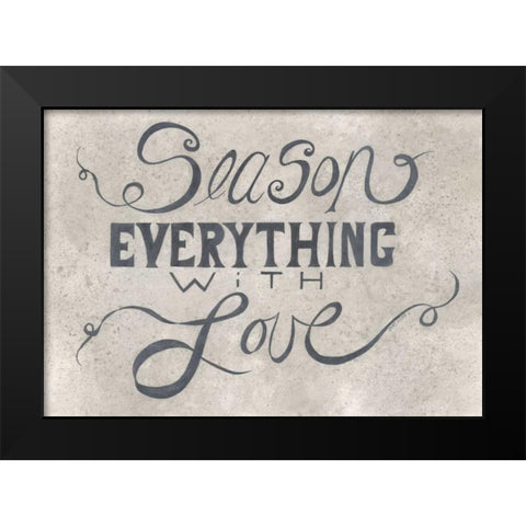Season Everything Black Modern Wood Framed Art Print by Shamp, Cindy