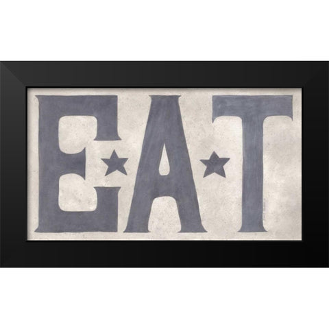 Eat Black Modern Wood Framed Art Print by Shamp, Cindy