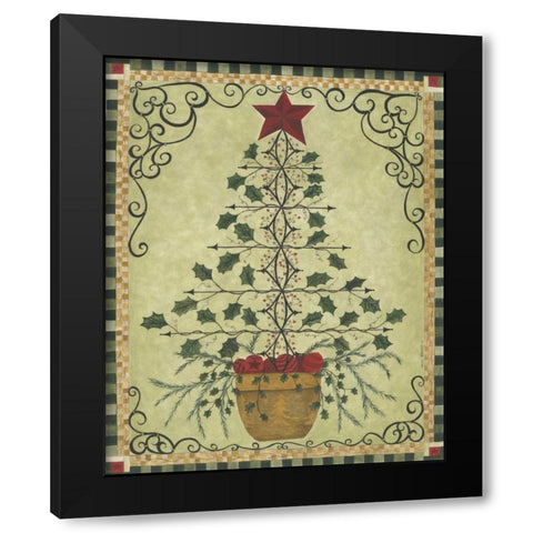 Topiary Tree Black Modern Wood Framed Art Print by Shamp, Cindy