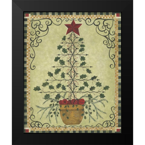 Topiary Tree Black Modern Wood Framed Art Print by Shamp, Cindy